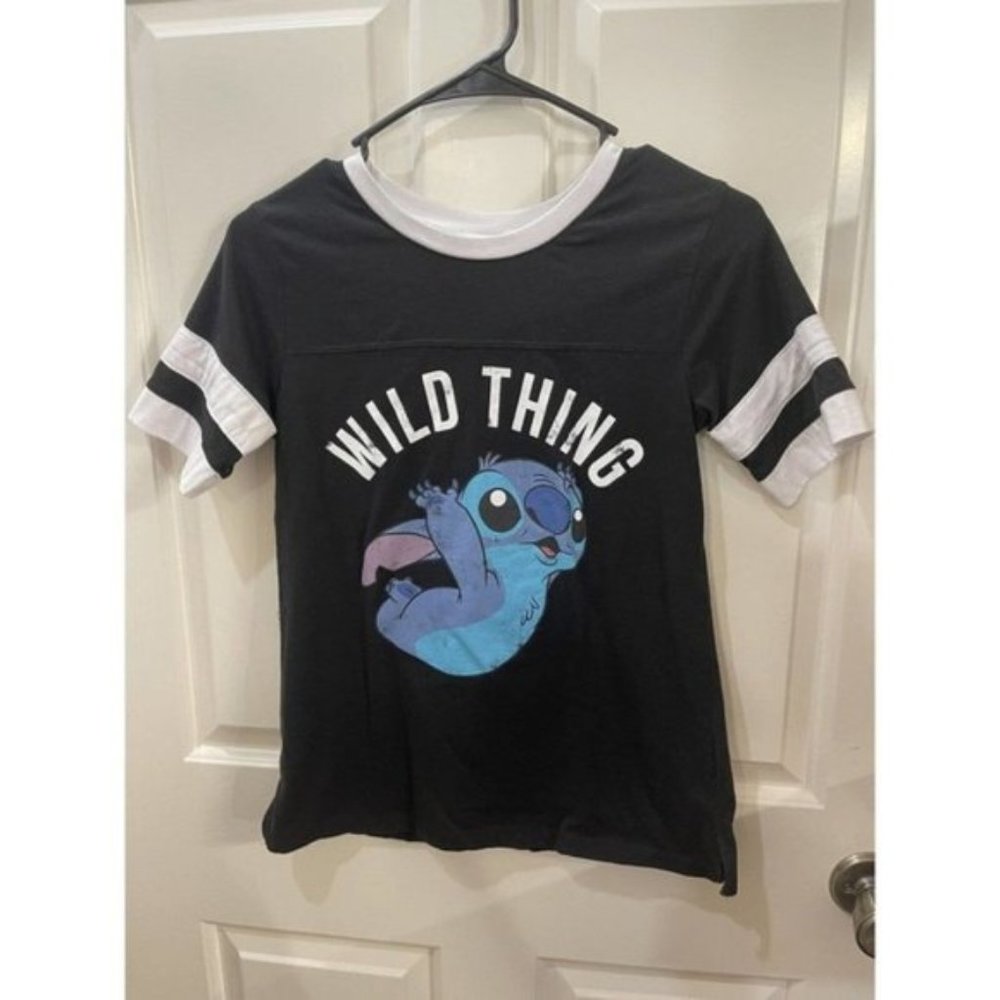 STITCH Baseball T-Shirt Disney kids girls size XS